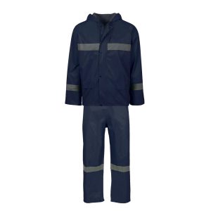 Rainsuit Clo Rubberised Navy Reflective