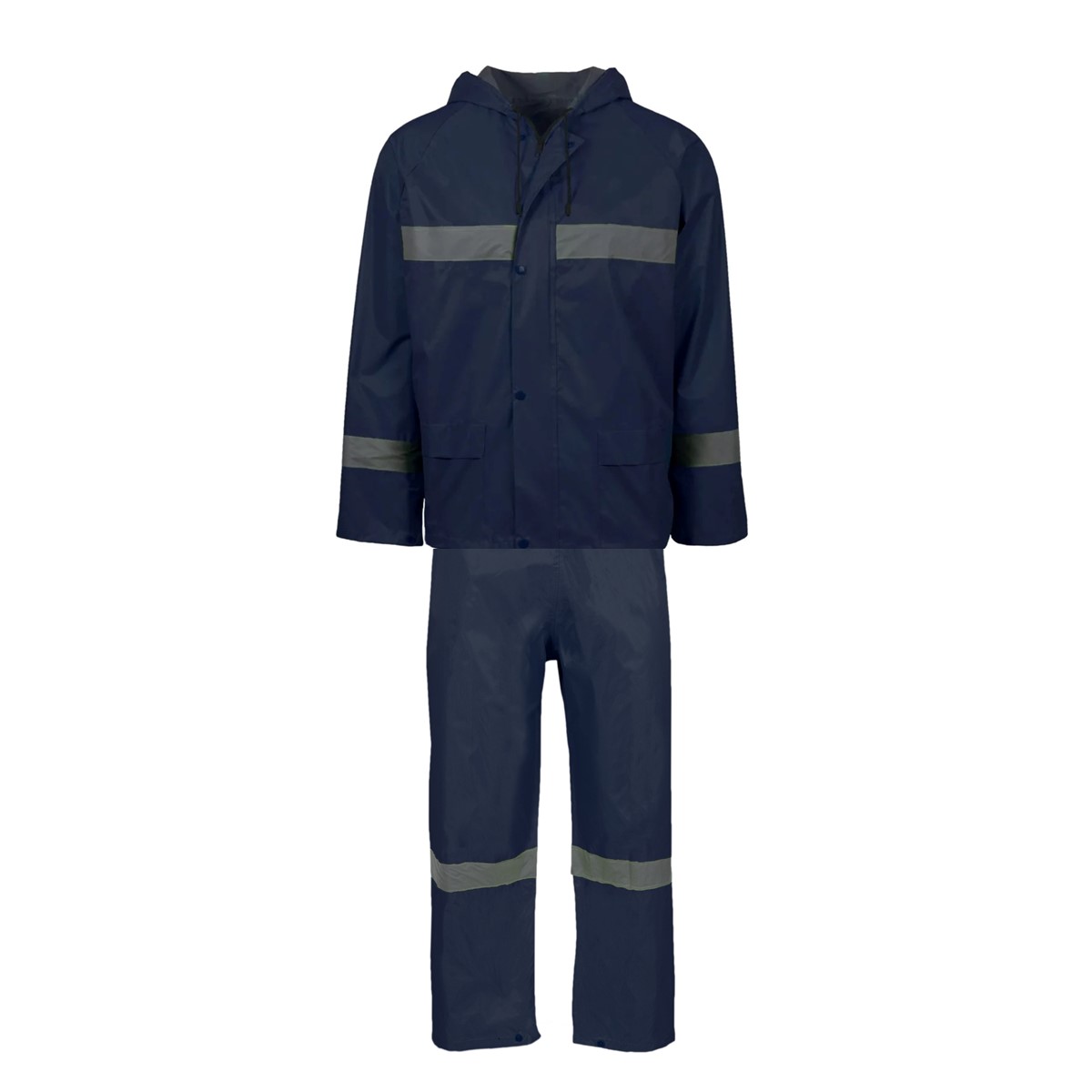 Rainsuit Clo Rubberised Navy Reflective