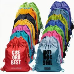 Polyester Nylon Drawstring Bag Beach Sport Gym DrawString Backpack