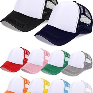Sublimation Blank Trucker Hats Bulk Mesh Football Sports Team Baseball Cap Polyester Mesh for Men Women